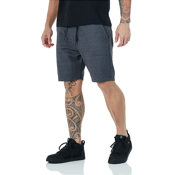 BERMUDA MOLETOM INVICTUS HIDDEN CINZA