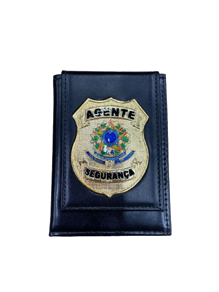 CARTEIRA DE COURO AGENTE SEGURANÇA