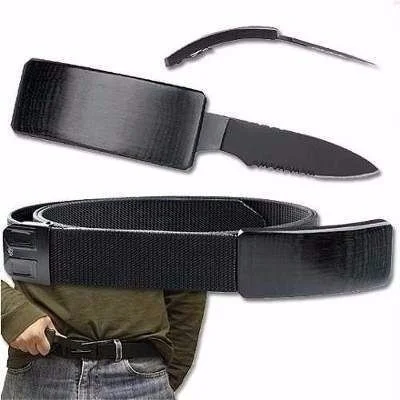 CINTO CANIVETE COM FACA EMBUTIDA BELT KNIFE