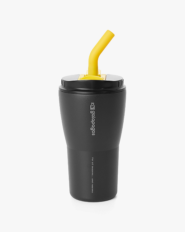 COPO TUMBLER HURRICANE PRETO/AMARELO - GALAPAGOS