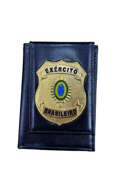 CARTEIRA DE COURO DISTINTIVO EXERCITO BRASILEIRO