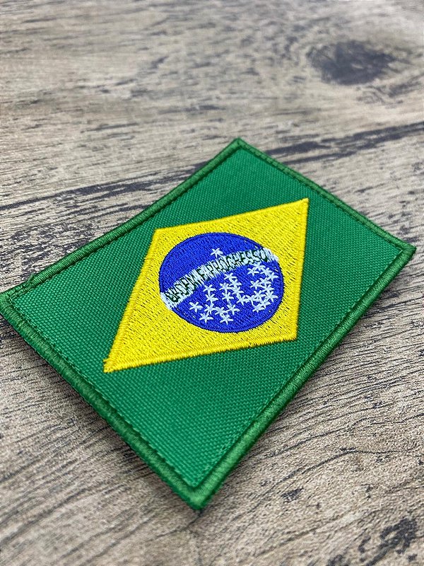 BANDEIRA BORDADA BRASIL - COLORIDO