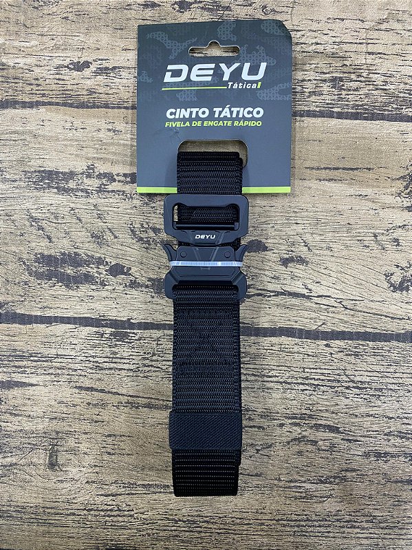 CINTO TATICO COM FIVELA DE ENGATE RAPIDO - PRETO DEYU
