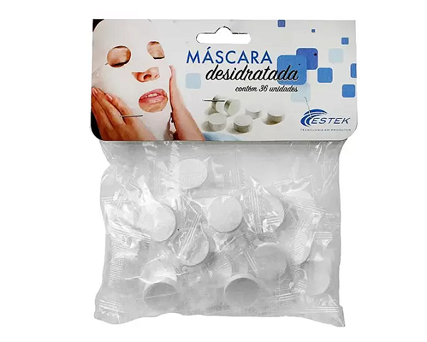 Máscara Para Tratamento Facial Desidratada Compacta - C/ 36 Un - Estek
