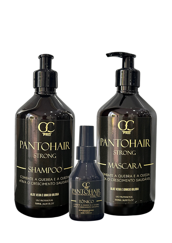 KIT Pantohair - Máscara - Shampoo - Tônico - GC PRO