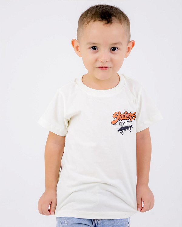 CAMISETA ESTAMPADA INFANTIL MASCULINO - SKATERS AND THE CITY