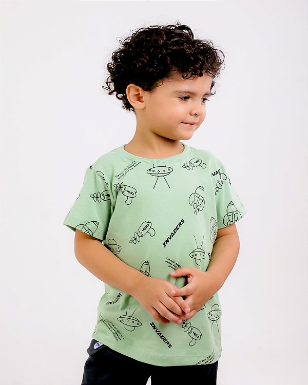 CAMISETA ESTAMPADA INFANTIL MASCULINO - INVADERS