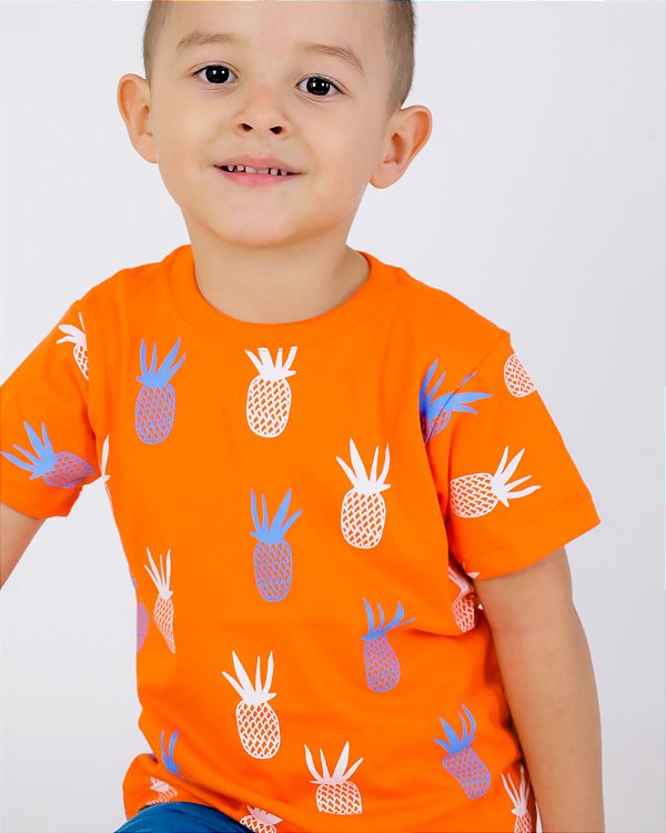 CAMISETA ESTAMPADA INFANTIL MASCULINO - PINEAPPLE