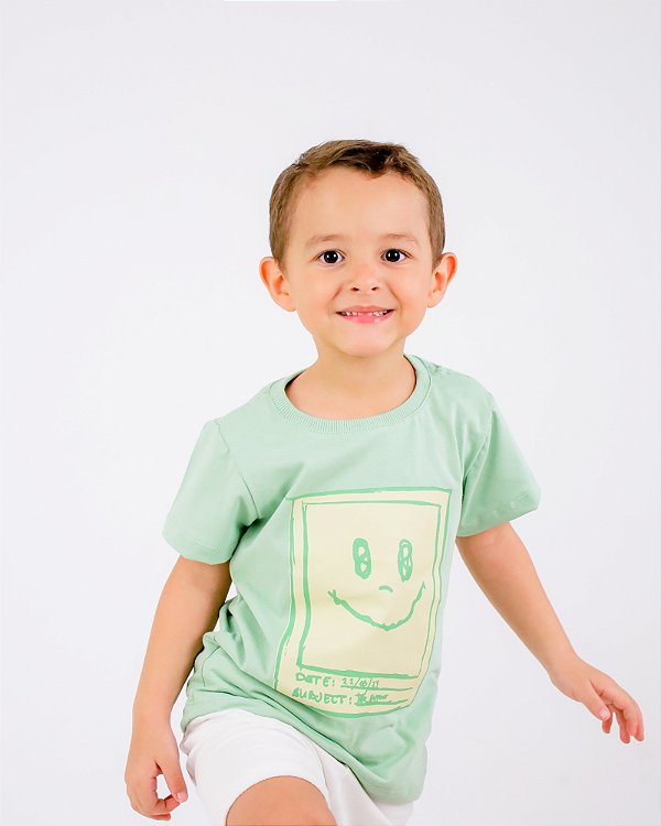 CAMISETA ESTAMPADA INFANTIL MASCULINO - DATE SUBJECT.