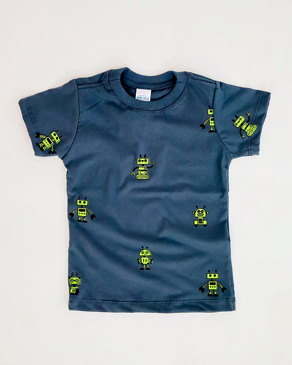 CAMISETA ESTAMPADA INFANTIL MASCULINO - ROBOT.