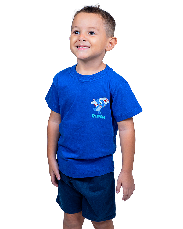 CONJUNTO MOLETINHO ESTAMPADO MENINO - STITCH 4