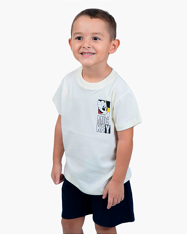 CONJUNTO INFANTIL BLUSA/SHORT MENINO OFF VERÃO - MICKEY.