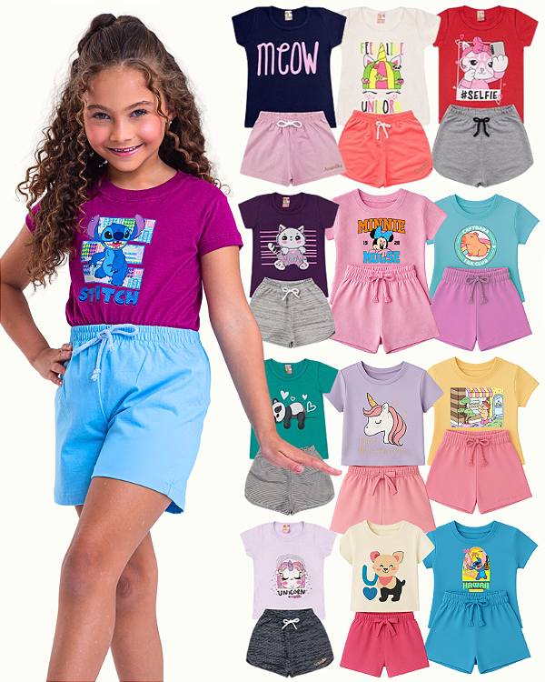 KIT SORTIDO 6 PEÇAS DE ROUPAS MENINO VERÃO KIT 3 CONJUNTOS.