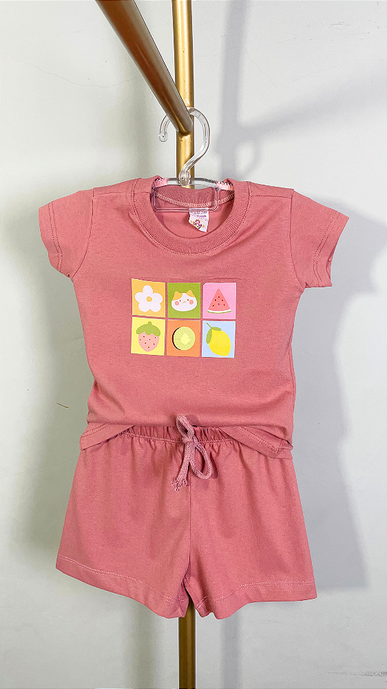 CONJUNTO ALGODÃO TEEN - FRUTAS