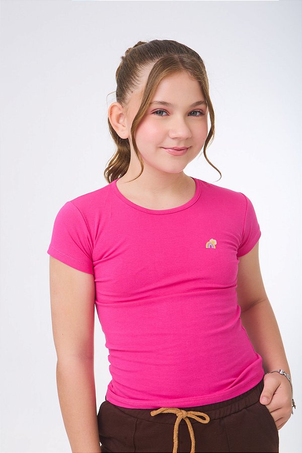 CAMISETA TEEN - MANGA COTTON
