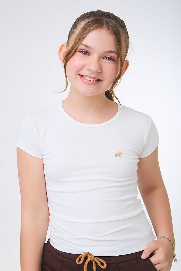 CAMISETA TEEN - MANGA COTTON