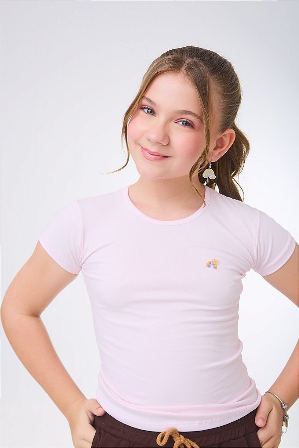 CAMISETA TEEN - MANGA COTTON