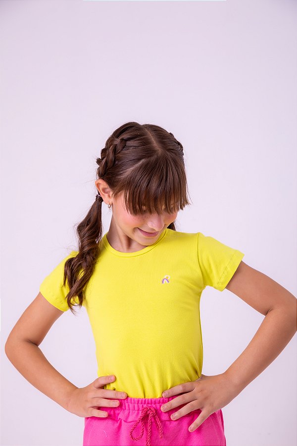 CAMISETA TEEN - MANGA COTTON