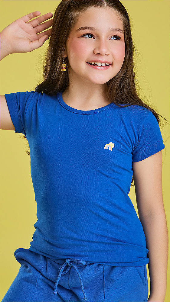 CAMISETA TEEN - MANGA COTTON