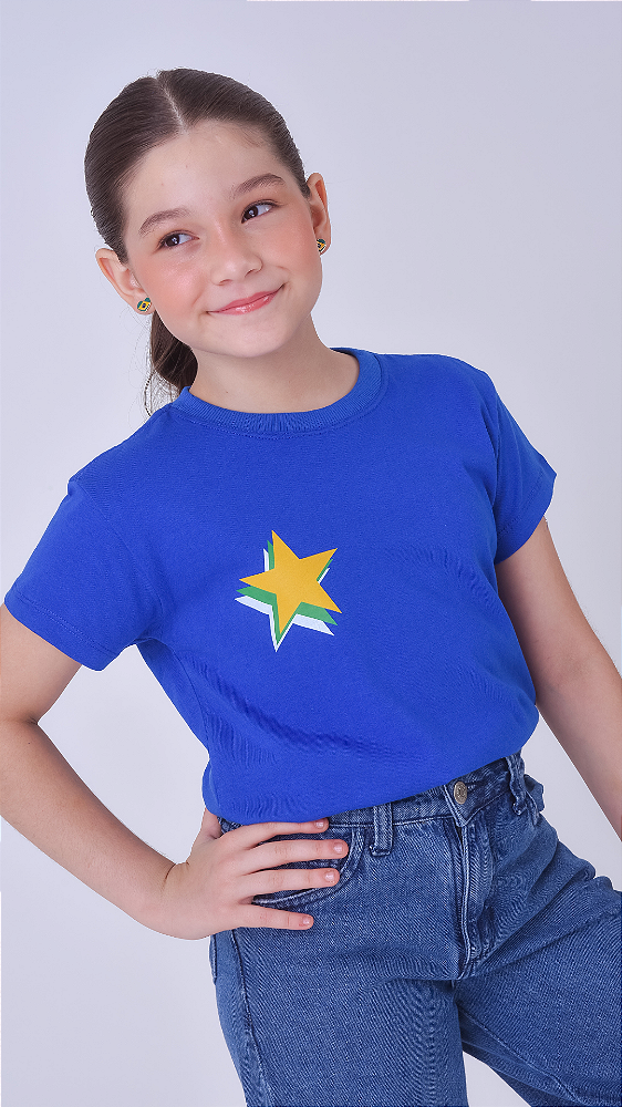 T-SHIRT INFANTIL MENINA BRASIL⭐