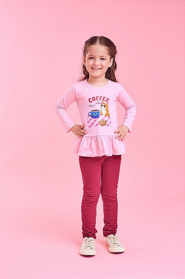 BLUSA MANGA LONGA - COFEE CAT