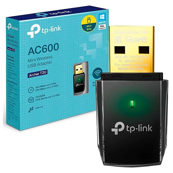 Adaptador Usb Wireless Tp-Link Archer T2U AC600 Dual Band