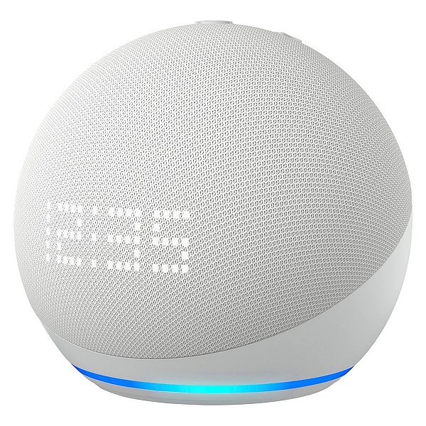Amazon Echo Dot 5rd Gen C4E8S3 - Assistente Virtual Alexa com Relógio - Sandstone Branco