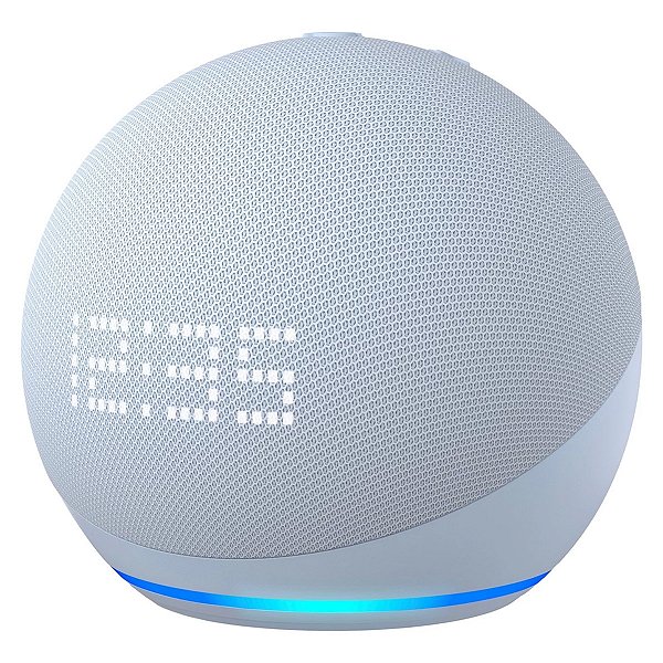 Amazon Echo Dot 5rd Gen C4E8S3 - Assistente Virtual Alexa com Relógio - Azul Claro