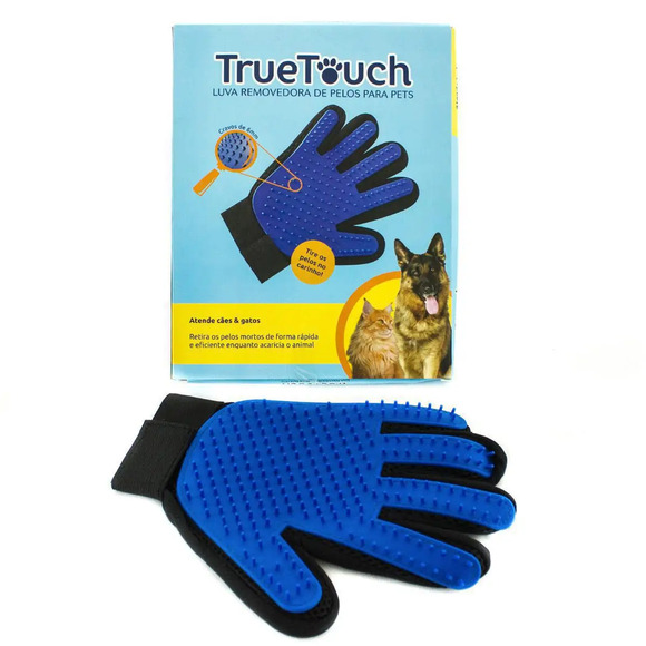 Luva Removedora De Pelos Cães E Gatos True Touch Direita Único