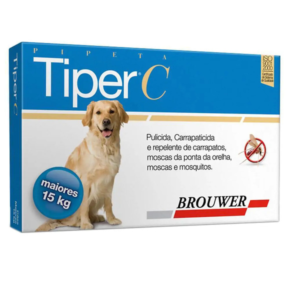 Tiper C para Cães acima 15 kg Pipeta Brouwer Único