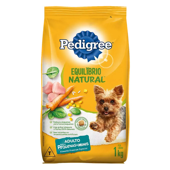 Ração Pedigree Equilíbrio Natural Cães Adultos Raças Pequenas 1 kg