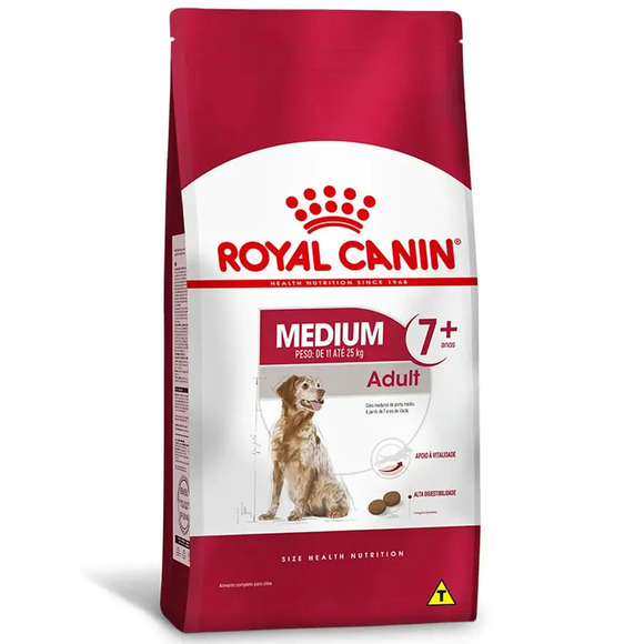 Ração Royal Canin Medium Adult 7+  Cães Adultos 15kg