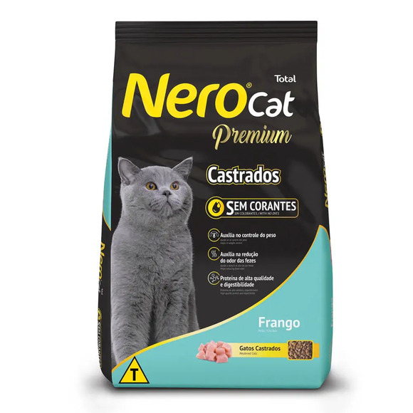 Ração Nero Premium Gatos Castrados Frango 10,1 Kg