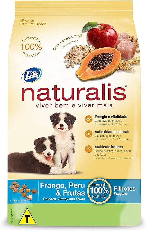 Naturalis Sp Caes Filhote Fgo Peru E Frutas 15kg