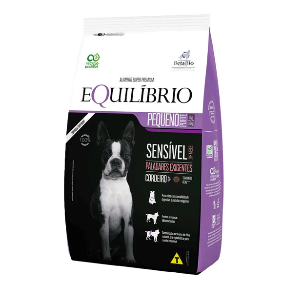 Equilibrio Caes Porte Peq Ad Sensivel Cordeiro 1kg