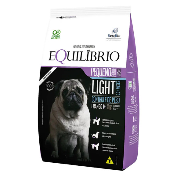 Equilibrio Caes Porte Peq Ad Light Frango 1kg