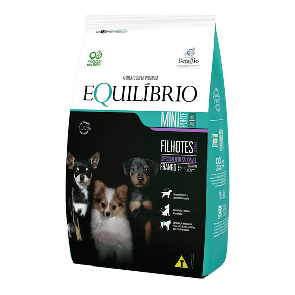 Equilibrio Caes Porte Mini Filhote Fgo 1kg