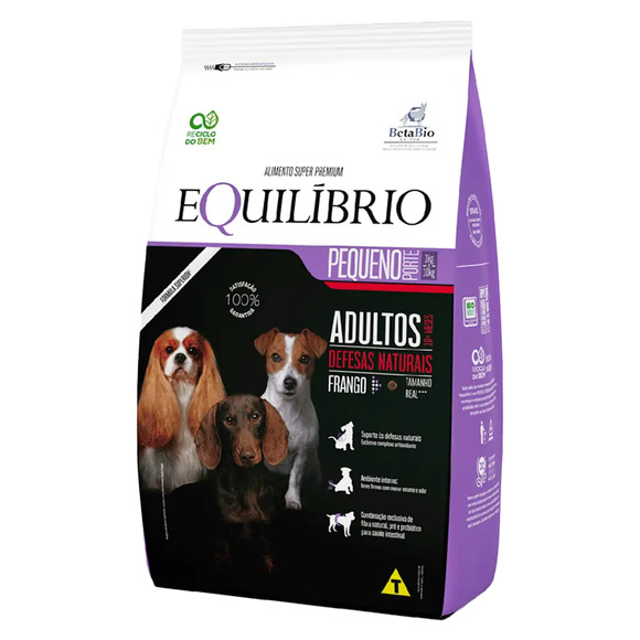 Equilibrio Caes Porte Peq Ad Frango 2,5kg