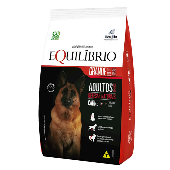 Equilibrio Caes Porte Grande Ad Carne 12kg
