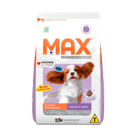 Max Caes Filhote R.p Frango E Arroz 1kg *