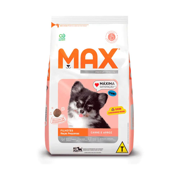 Max Caes Filhote R.p Carne E Arroz 3kg *