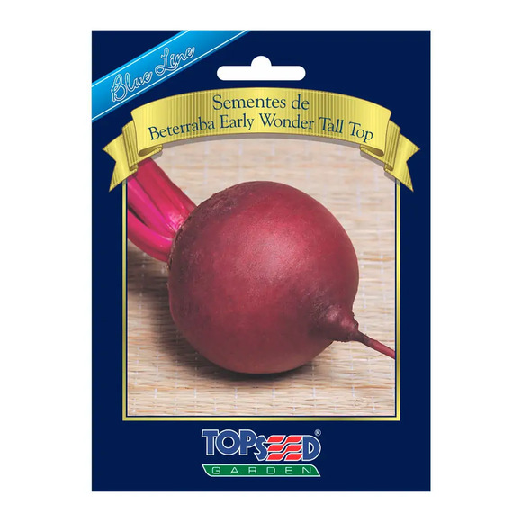 Sementes de Beterraba Early Wonder Tall Blue Line Topseed Garden Único