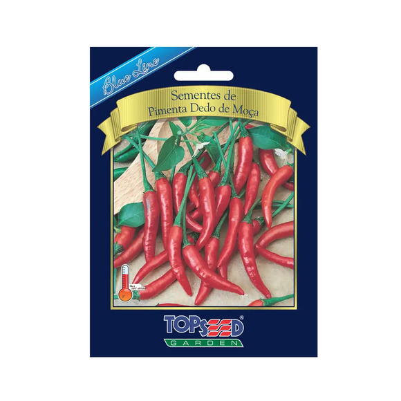 Sementes de Pimenta Dedo de Moça Blue Line Topseed Garden Único