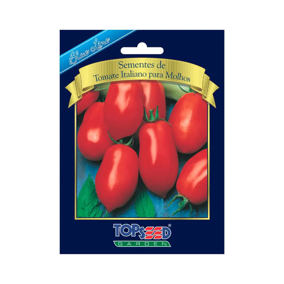Sementes de Tomate Italiano Molhos Blue Line Topseed Garden Único