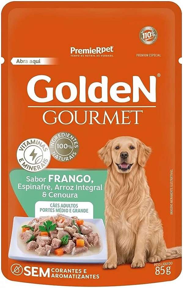 Golden Gourmet Caes Ad Med/gde Porte Frango 85g *