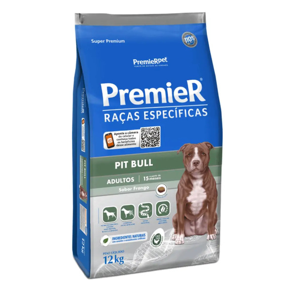 Ração Premier Pitbull Adulto Frango 12 kg