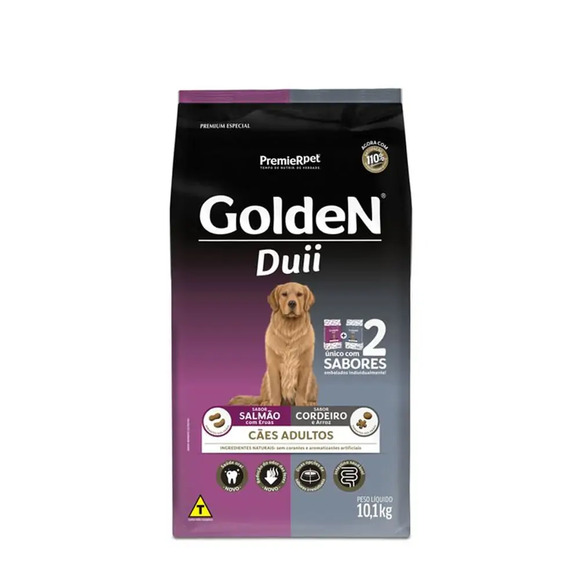 Ração Golden Duii Cães Adultos Salmão e Cordeiro 10,1 kg