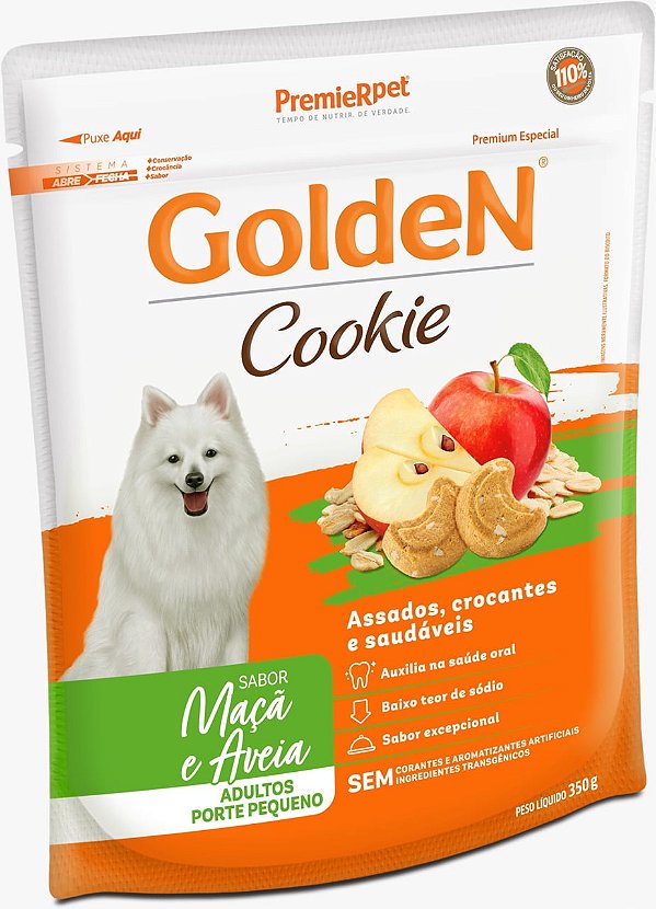 Golden Cookie Caes Ad Peq Porte Maca E Aveia 350 G