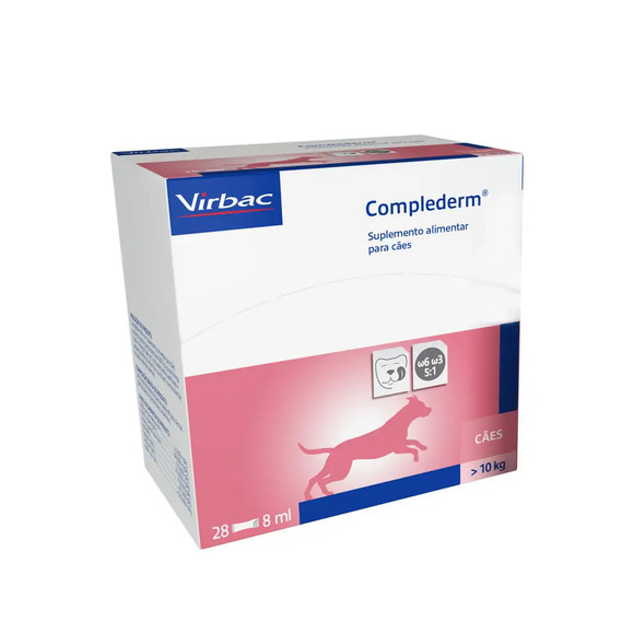 Complederm 8ml Suplemento Alimentar para Cães Virbac 28 sachês
