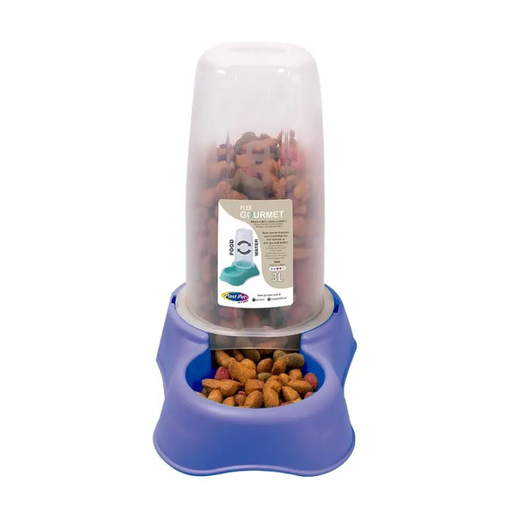 Comedouro Plast Pet Flex Gourmet Roxo Carol G